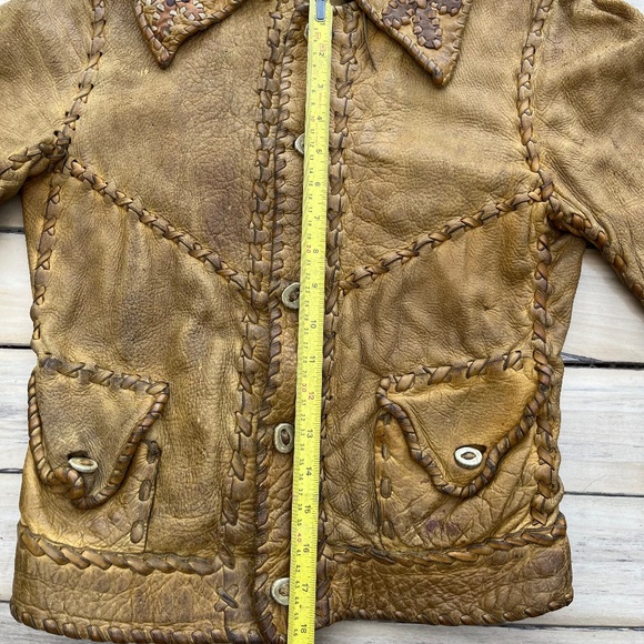 Vintage hippie leather jacket - Picture 8 of 13